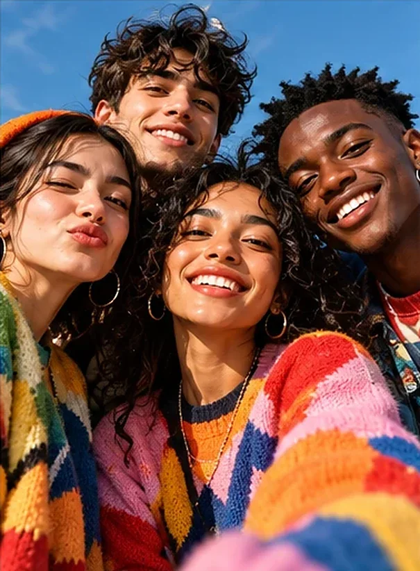 Colorful Friendship Portrait — People · Lifestyle