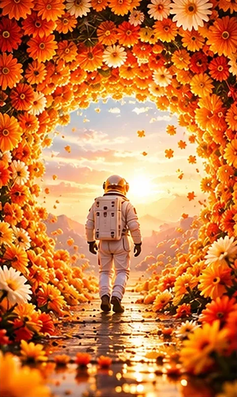 Golden Flower Portal — Surreal · Fantasy