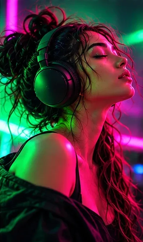 Neon Sound Portrait — Music · Portrait
